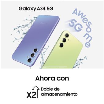 Samsung Galaxy A34 5G 6,6'' 128GB Plata - Smartphone