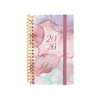 Agenda Finocam Espiral Trendy Design Collection Ene-Dic 2026 E3 - 79x127 mm Semana Vista Horizontal Goldy Español - 1