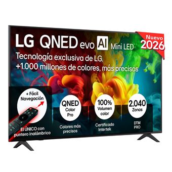 TV QNED LG 55" 55QNED82B6B evo MiniLED AI 4K UHD 2026 Smart TV