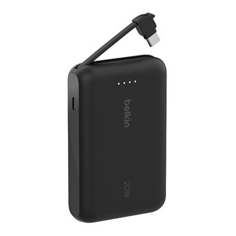 Powerbank Belkin 10000mAh con cable integrado USB-C Negro