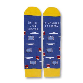 UO Calcetines Sin tele y sin cerveza se me nubla la cabeza talla 36-41 - 1