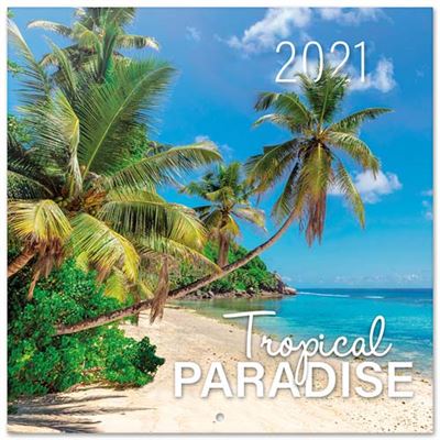 Grupo Erik Cp21049 calendario de 2021 tropical paradise 30x30 cm 30