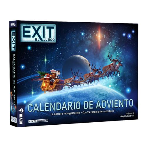 Juego de mesa exit calandario de adviento la carrera intergaláctica