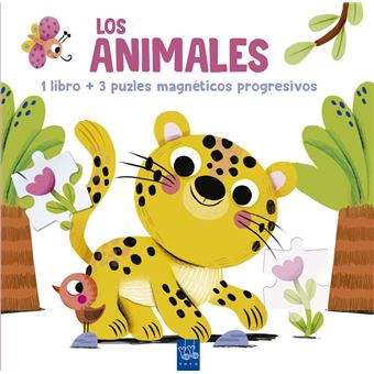 Lee y juega con puzles magnéticos. Los animales