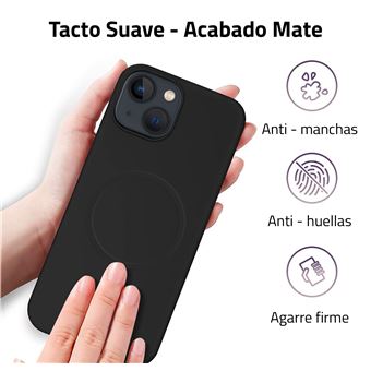 Funda 4-ok Silk Negro para iPhone 11 - Funda para teléfono móvil