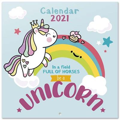 Calendario 2021 30x30 grupo erik cp21034 de pared unicornio cm 30