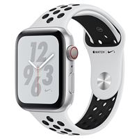 Apple Watch S4 Nike+ LTE 40 mm Caja de aluminio en plata y correa Nike Sport Platino puro/Negro