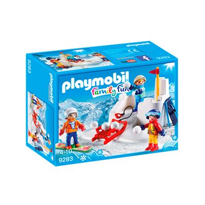 Playmobil9283 Lucha De bolas nieve azul naranja rojo color blanco amarillo sin tañosllaños 9283 family fun edad 4 30