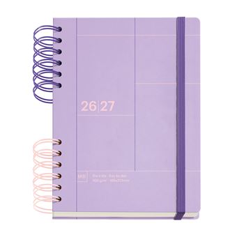 Agenda Escolar Miquelrius Plus Wire-O Día Página Malva Back To Basics 2026-27 - 1