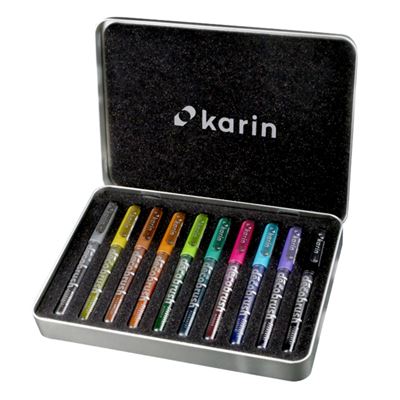 Metall Box 10 rotuladores Karin Brushmarker Decobrush Metallic colours -  Fieltro - Los mejores precios