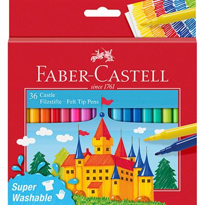 Set 36 rotuladores Punta Fibra Faber-Castell