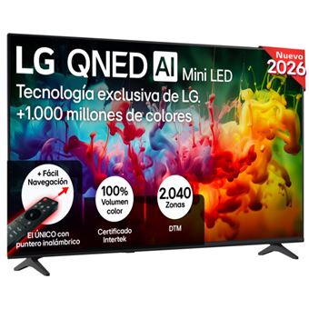 TV QNED 65" LG 65QNED72B6B evo MiniLED AI 4K UHD 2026 Smart TV