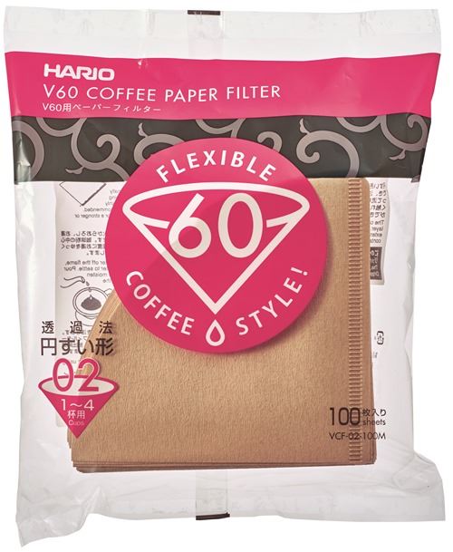 Filtro Hario V60 02 Sin Blanquear 100uds