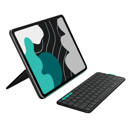 Funda Con Teclado Inalámbrico Logitech Flip Folio Gris Para Ipad Air Y Ipad Pro 11" (m5)