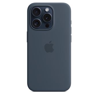 Funda de silicona Apple azul tormenta para iPhone 15 Pro - Funda para  teléfono móvil