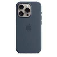 Funda de silicona Apple azul tormenta para iPhone 15 Pro