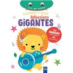 Coloreo y pego adhesivos gigantes. león