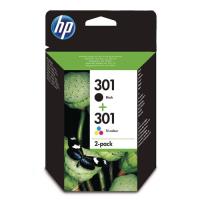 Pack Cartucho de tinta HP 301 Tricolor + Negro