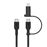 Cable de carga 2 en 1 Belkin BoostCharge Pro USB-C y Lightning 60W Negro