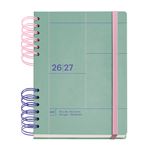 Agenda Escolar Miquelrius Plus Wire-o Día Página Verde Back To Basics 2026-27