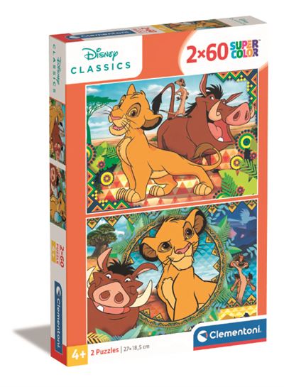 Clementoni puzzle 2x60 lion king