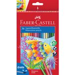 Caja Con 36 Lápices De Color Acuarelables Faber-castell Serie Roja