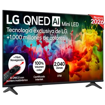 TV QNED LG 50" 50QNED72B6B evo MiniLED AI 4K UHD 2026 Smart TV