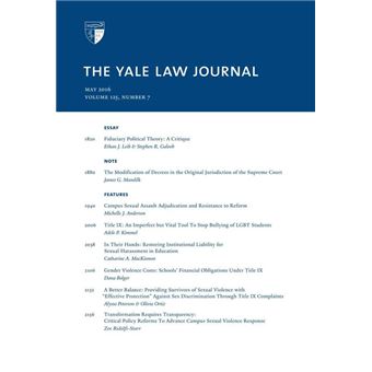 Yale Law Journal: Volume 125, Number 7 - May 2016 - 1