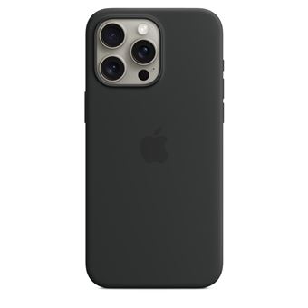 Funda de silicona Apple Negro para iPhone 15 Pro Max - Funda para teléfono  móvil