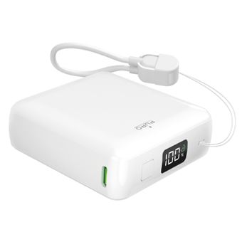 Powerbank Puro Cube 10 10000mAh USB-C/USB-A con pantalla LCD Blanco