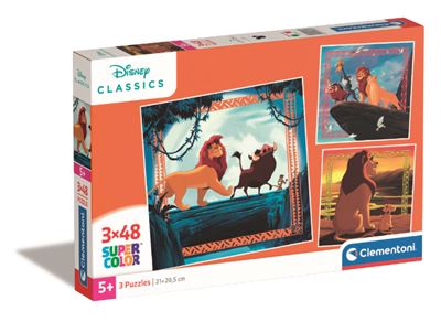 Clementoni puzzle 3x48 square the lion kin