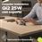Cargador inalámbrico Muvit for change Qi2 25W con soporte Blanco