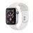 Apple Watch S4 44mm GPS Caja de aluminio en plata y correa deportiva Blanca