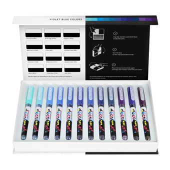Set 12 rotuladores Karin Brushmarker Pigment Decobrush Violet-Blue Colors  Collection - Fieltro - Los mejores precios