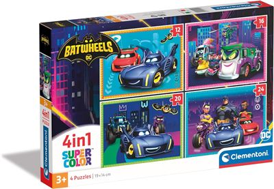 Clementoni puzzle 4 in 1 dc batwheels
