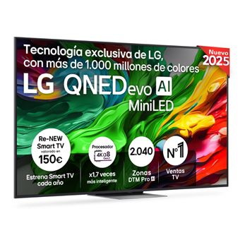 TV QNED LG 75" 75QNED87 evo MiniLED AI 4K 2025 Smart TV