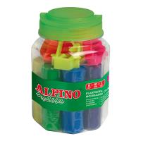 Kit plastilina 8 colores + 10 moldes + rodillo Alpino