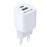 Cargador de pared Muvit for change BiooFnix GaN 1 USB QC 3.0 18W + Tipo C PD65W Blanco