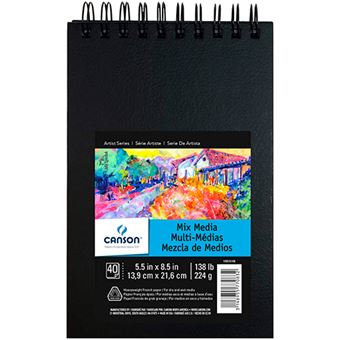 Cuaderno Canson Media espiral 40 h negro - Cuaderno - Los mejores precios | Fnac