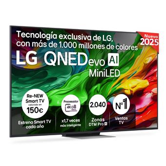 TV QNED LG 65" 65QNED87 evo MiniLED AI 4K 2025 Smart TV