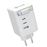 Cargador de pared de Muvit for change con cable retráctil USB-C Power Delivery 100W 2 USB-C y 1 USB Blanco