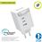 Cargador de pared de Muvit for change con cable retráctil USB-C Power Delivery 100W 2 USB-C y 1 USB Blanco
