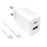 Kit Cargador de pared Puro Pro Lite 30W + Cable USB-A a USB-C 1,2m Blanco