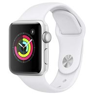 Apple Watch S3 38mm GPS Caja de aluminio en plata y correa deportiva Blanco