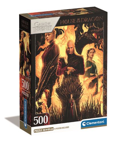 Clementoni puzzle 500 piezas compacta house of dragon
