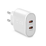 Cargador SBS 2x USB-C Power Delivery 45W Blanco