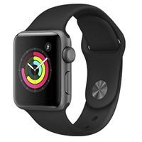 Apple Watch S3 38mm GPS Caja de aluminio en gris espacial y correa deportiva Negro