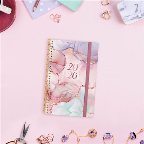 Agenda Finocam Espiral Trendy Design Collection Ene-Dic 2026 E5 - 117x181 Mm 1 Día Página Goldy Español - Agenda - Los Mejores Precios