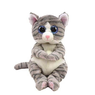 Peluche beanie bellies mitzi grey cat 15cm