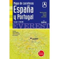 Mapa de carreteras de España y Portugal. 1:1.100.000